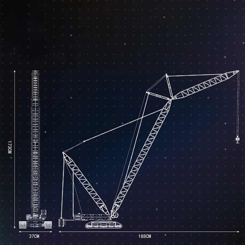 Mould King 17015 Technic Moc APP Remote Control Crawler Crane Liebherr LR13000 Building Blocks 4318pcs From Europe Delivery