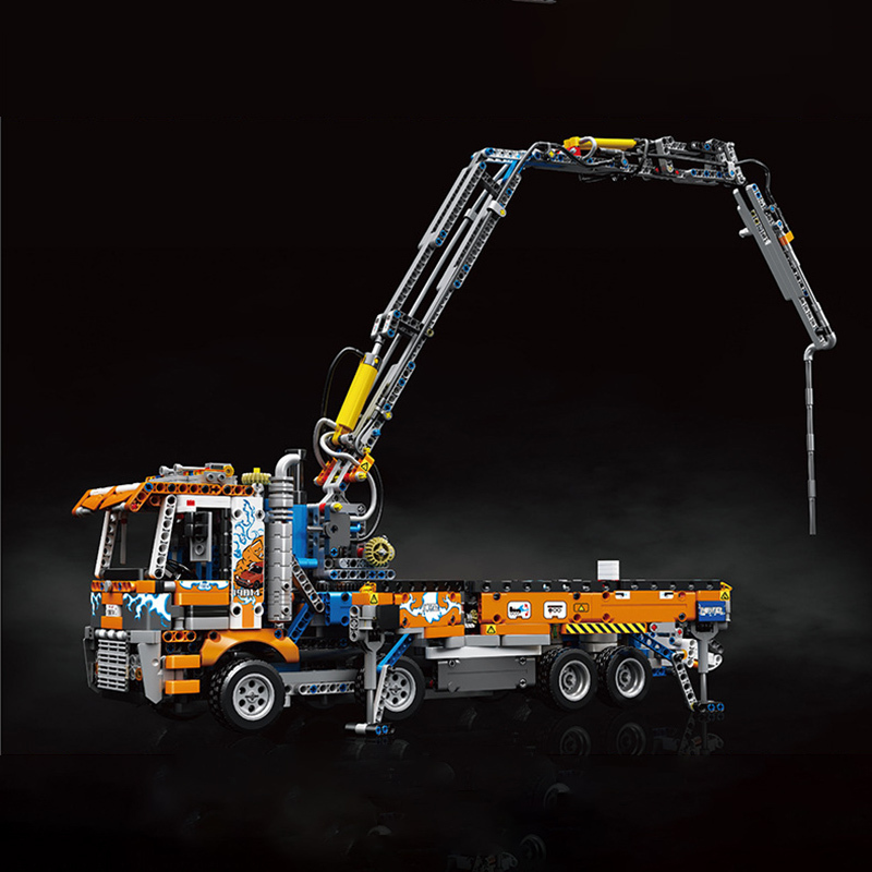 Mould King 19014 Technic Pneumatic Concrete Pump Truck Building Blocks 2098pcs Bricks Toys From China Delivery.