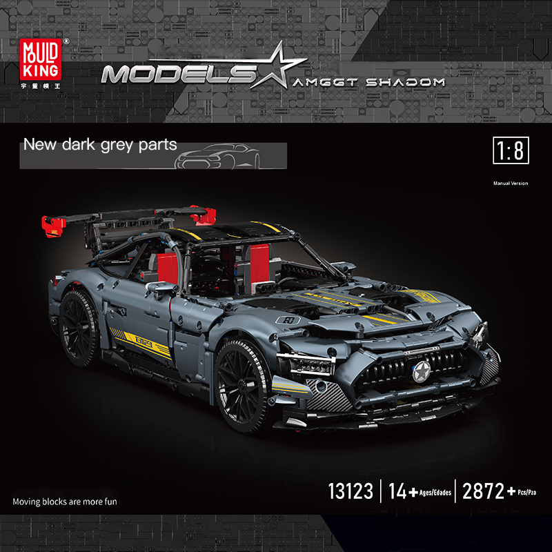 Mould King 13123 Technic 1:8 Dynamic version AMGGT SHADOM Sports Car  Building Blocks 2872PCS Bricks Toys From China Delivery.