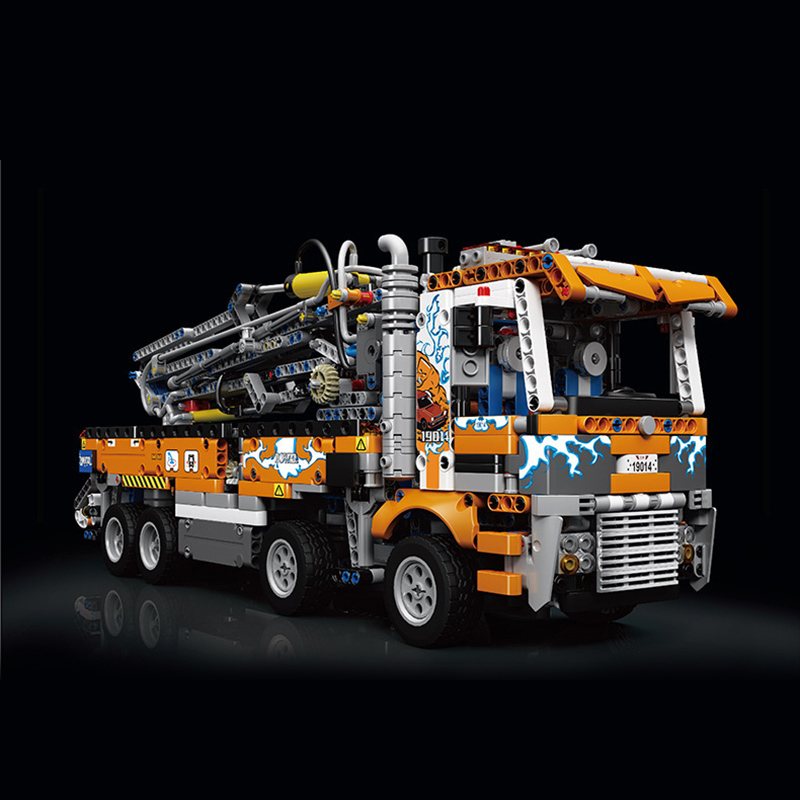 Mould King 19014 Technic Pneumatic Concrete Pump Truck Building Blocks 2098pcs Bricks Toys From China Delivery.