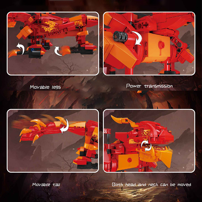 Mould King 13148 MK3 Power Flame Battle Dragon Building Blocks 485pcs Bricks Toys From China Delivery.