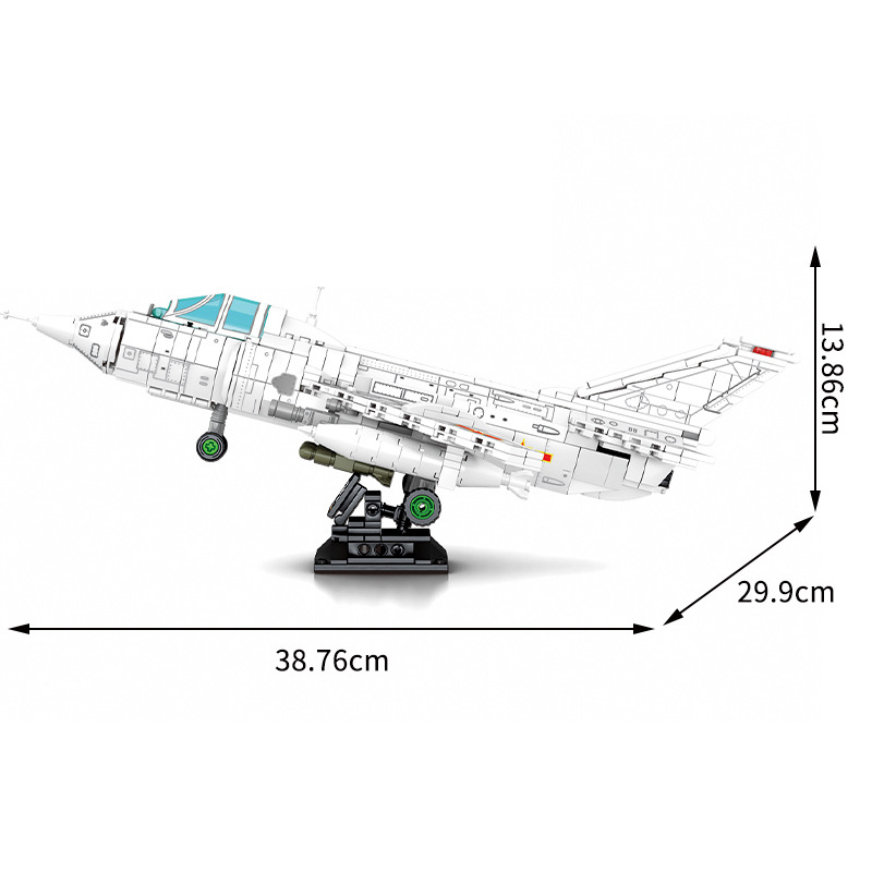 SEMBO 202157 Military Q-5 Strike Aircraft Building Blocks 679pcs Toys Gift From China Delivery.