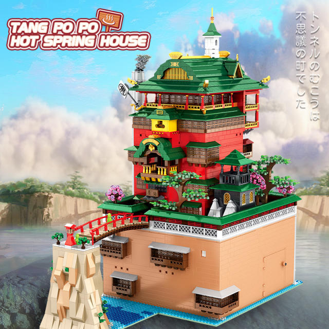 TAIGE 55121 Spirited Away Oil House Street View Architecture Building Blocks 6786pcs Bricks From China Delivery.