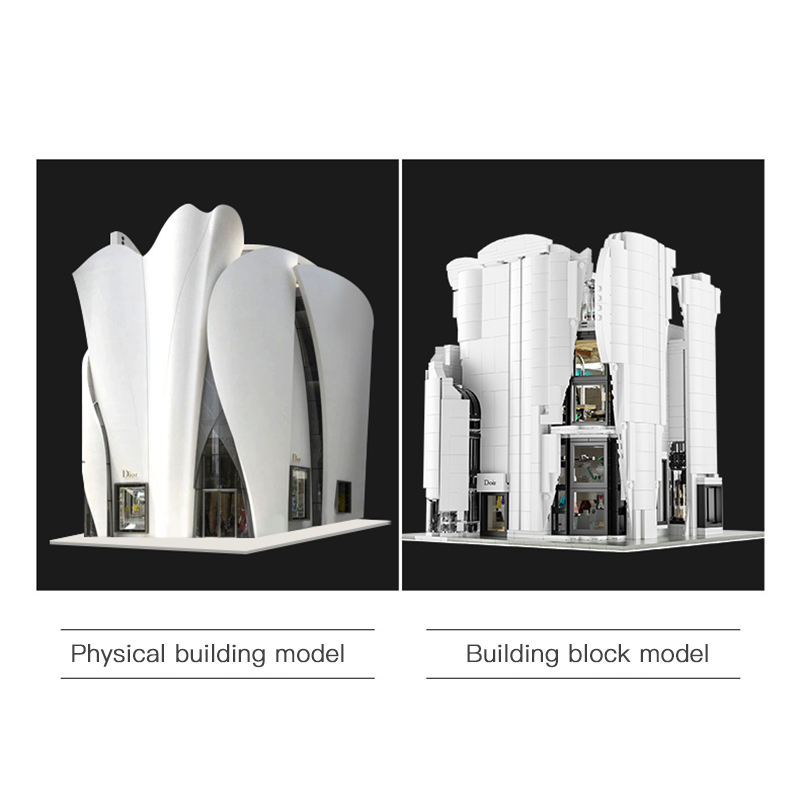 Lisong 88001  Modular Buildings Luxury Flagship Store with Light Building Blocks 3028pcs Toys From China Delivery.