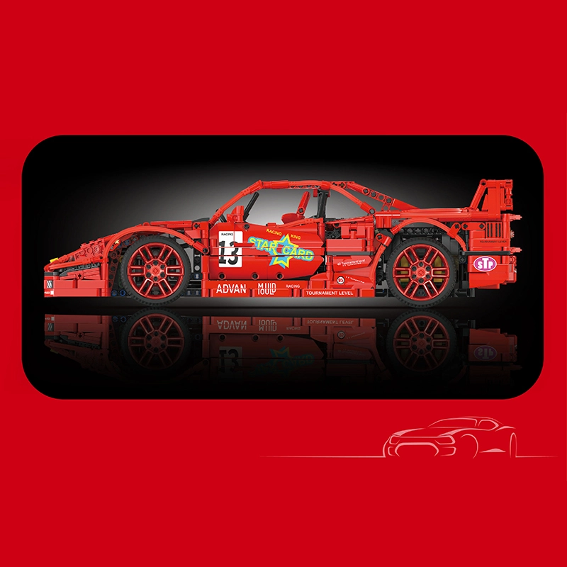 Mould King 13095 Technic Motor "Ferrari "F40 LM 1:10 Sports Car Building Blocks 2688pcs Bricks Toys from China Delivery.