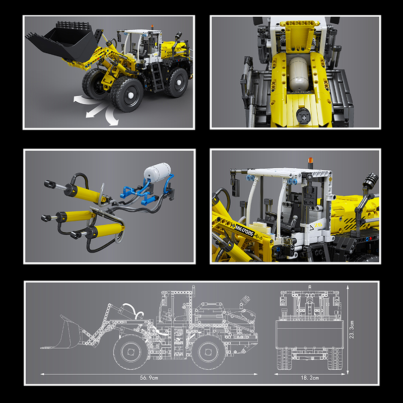 Mould King 17026 Technic Pneumatic Loader L550 with Motor Building Blocks 1803pcs Bricks Toys From China Delivery.