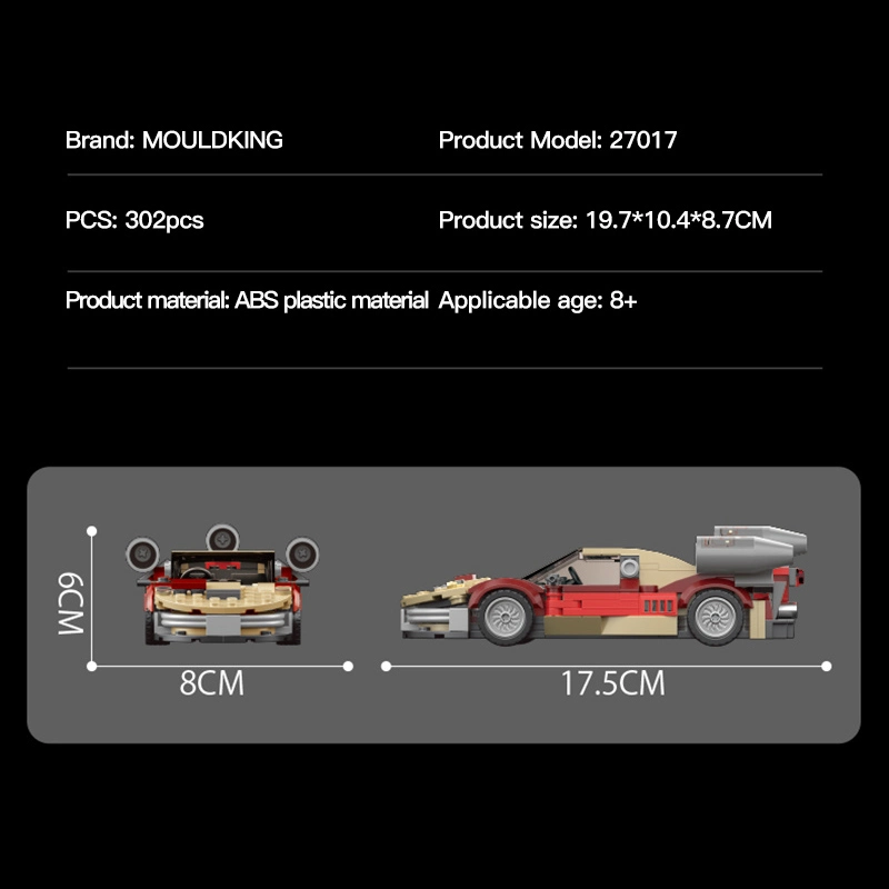 Mould King 27017 Technic Satic Version Racers Car Aland Airship Building Blocks 302pcs Bricks Toys From China Delivery.