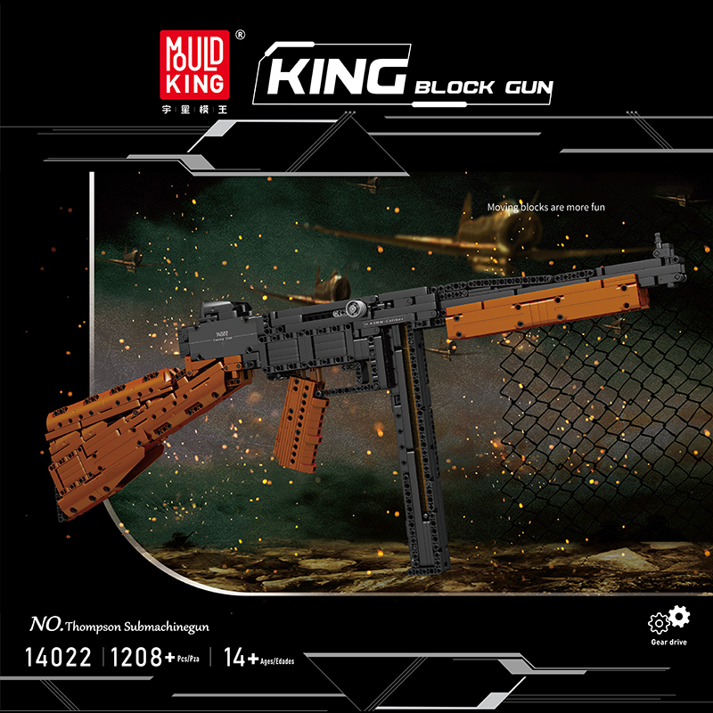 Mould King 14022 Military Tompson Submachinegun Building Blocks 1208pcs Bricks Toys From China Delivery.