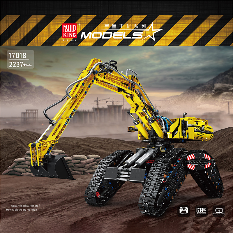 Mould King 17018 Technic Motor All Terrain Excavator Building Blocks 2237pcs Bricks Toys From China Delivery.