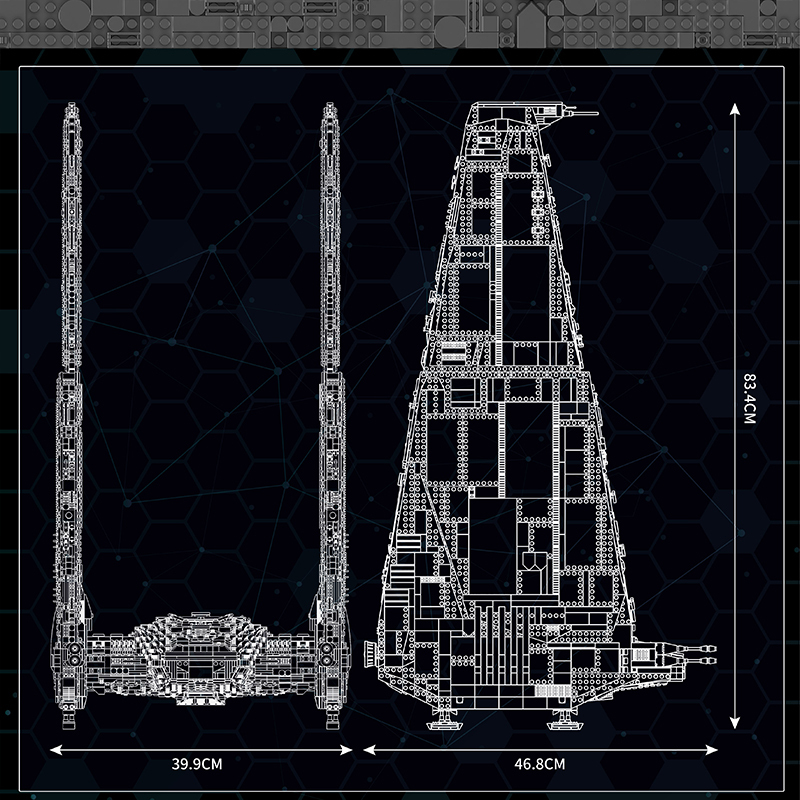 Mould King 21011 Star Wars UCS Command Shuttle (Upsilon Shuttle) Building Blocks 6860pcs Bricks Toys from China Delivery.