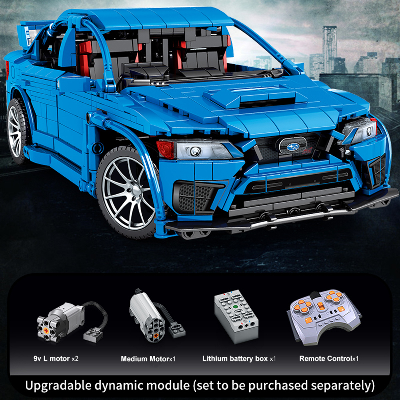 SEMBO 705990 Technic Motor Subaru WRX STI 1:14 Racing Car Building blocks 1824pcs From China Delivery.