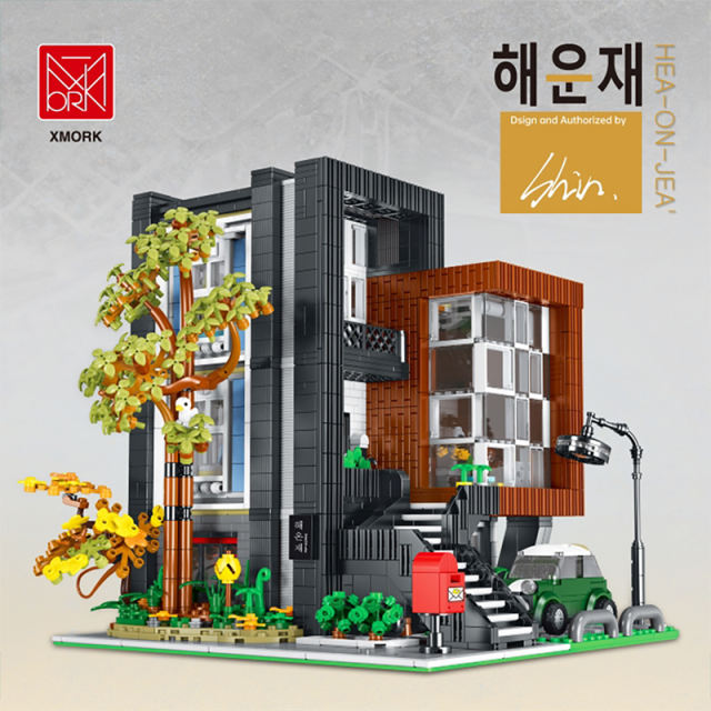Mork 10205 Modular Buildings Modern villa Building Blocks 9 in 1 3300pcs Bricks Toys Gift from China Delivery.