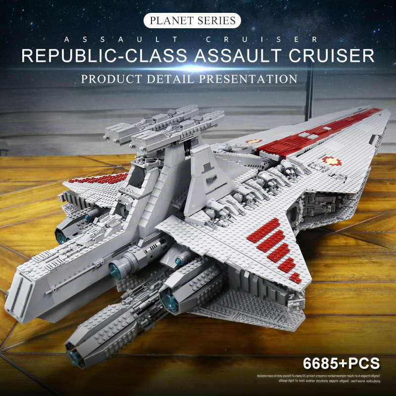 Mould King 21005 Star Wars Venator-class Republic Attack Cruiser Building Blocks 5458pcs Bricks Toys From Europe Delivery