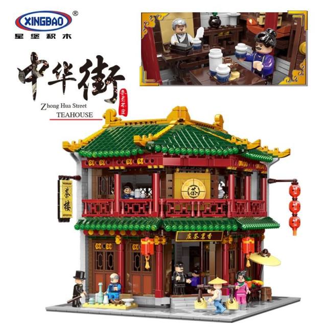 XINBAO 01021 Creator Expert Series China Town Teahouse Building Blocks 3820pcs Bricks Toys Model Gift From China