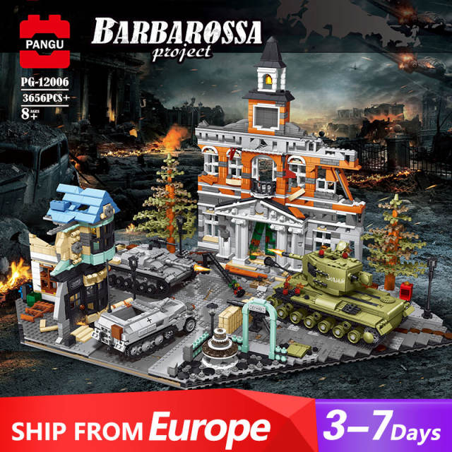 PANGU PG12006 Military Barbarossa Project Building Blocks 3656Pcs Bricks Toys from Europe Delivery.