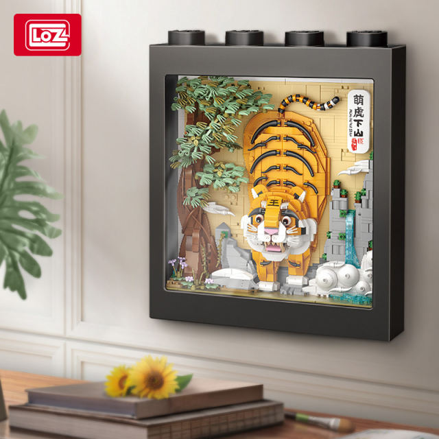 LOZ 1906 Creator Art and crafts Tiger Draw Building Blocks 1329pcs Bricks Toys Gift From China Delivery.
