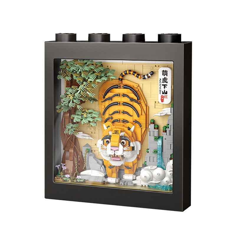 LOZ 1906 Creator Art and crafts Tiger Draw Building Blocks 1329pcs Bricks Toys Gift From China Delivery.