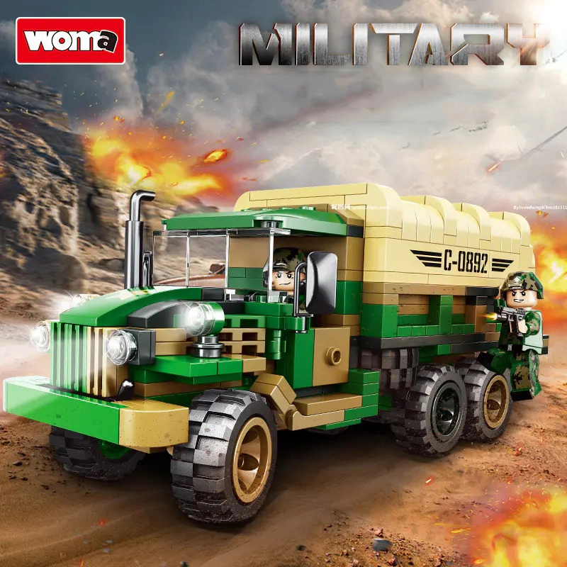 WOMA C0892 Static Version Military Soldier Truck Building Blocks 435pcs Bricks Toys from China Delivery.