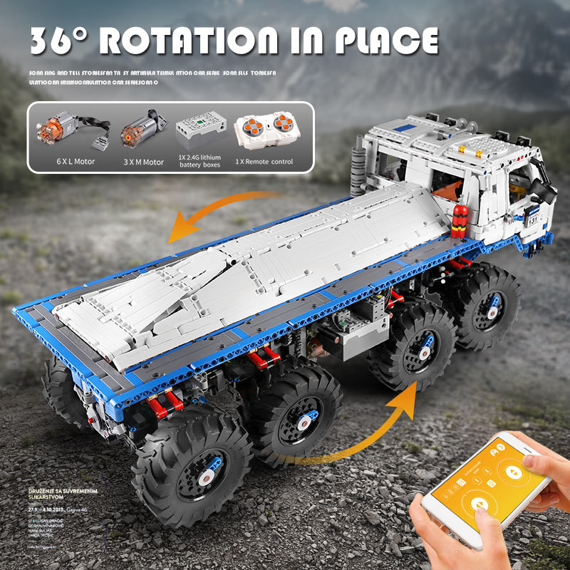 (Pre-Sale Available on 10th Sep.) Mould King 13144 Remote Control Tatra T813 8x8 PROFA Car Building Blocks 3647pcs Bricks Toys From China Delivery