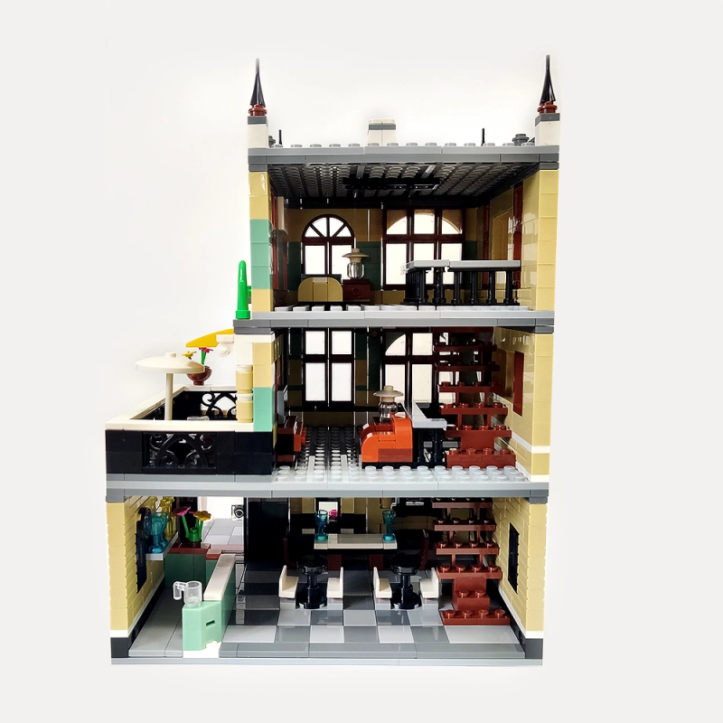 【Clearance Stock】ZHEGAO QL0936 Creator MOC Street View Series Rome Restaurants From China