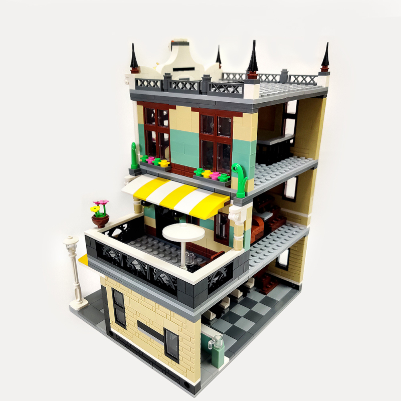 【Clearance Stock】ZHEGAO QL0936 Creator MOC Street View Series Rome Restaurants From China