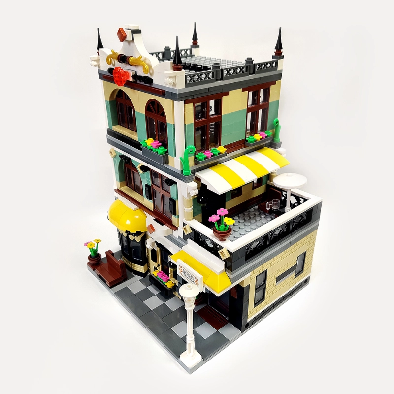 【Clearance Stock】ZHEGAO QL0936 Creator MOC Street View Series Rome Restaurants From China