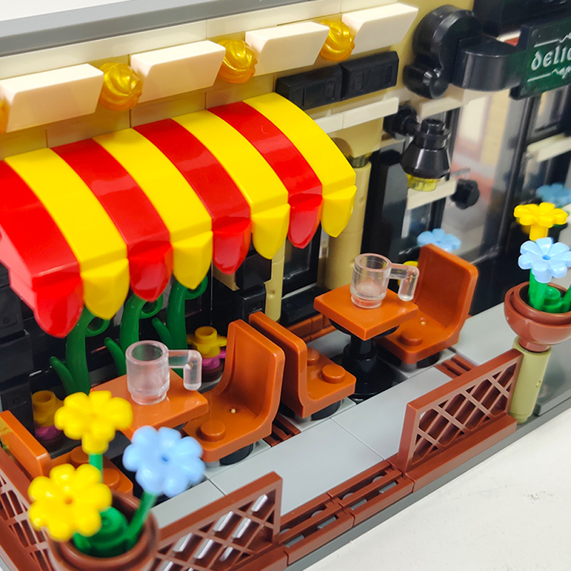 【Clearance Stock】ZHEGAO QL0937 Creator MOC Street View Series Chinese Restaurant From China