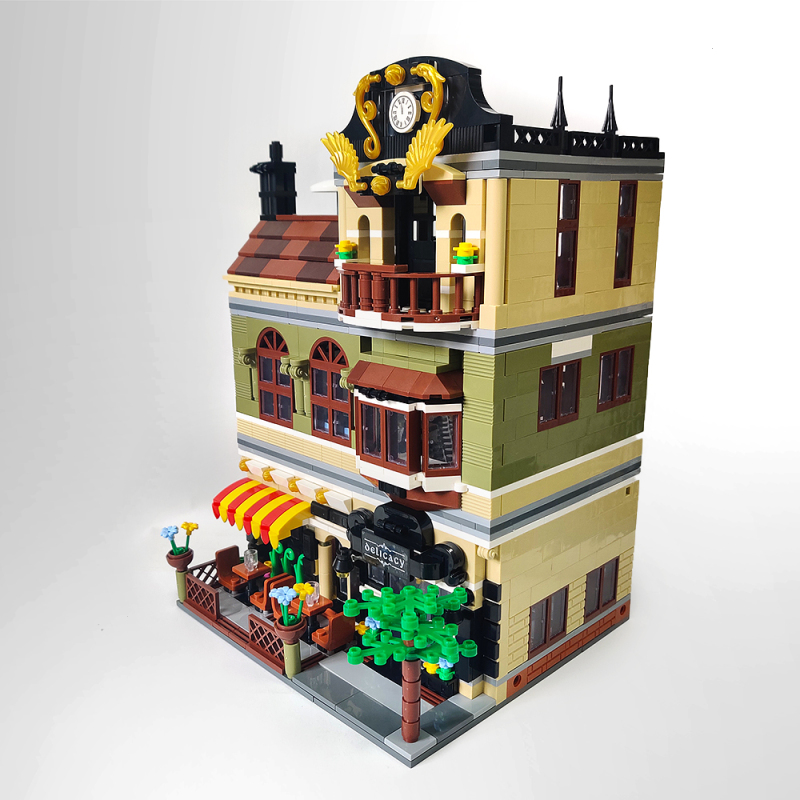 【Clearance Stock】ZHEGAO QL0937 Creator MOC Street View Series Chinese Restaurant From China