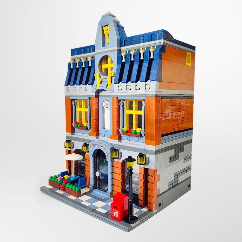 【Clearance Stock】ZHEGAO QL0935 Creator MOC Street View Series Hill Tavern  From China