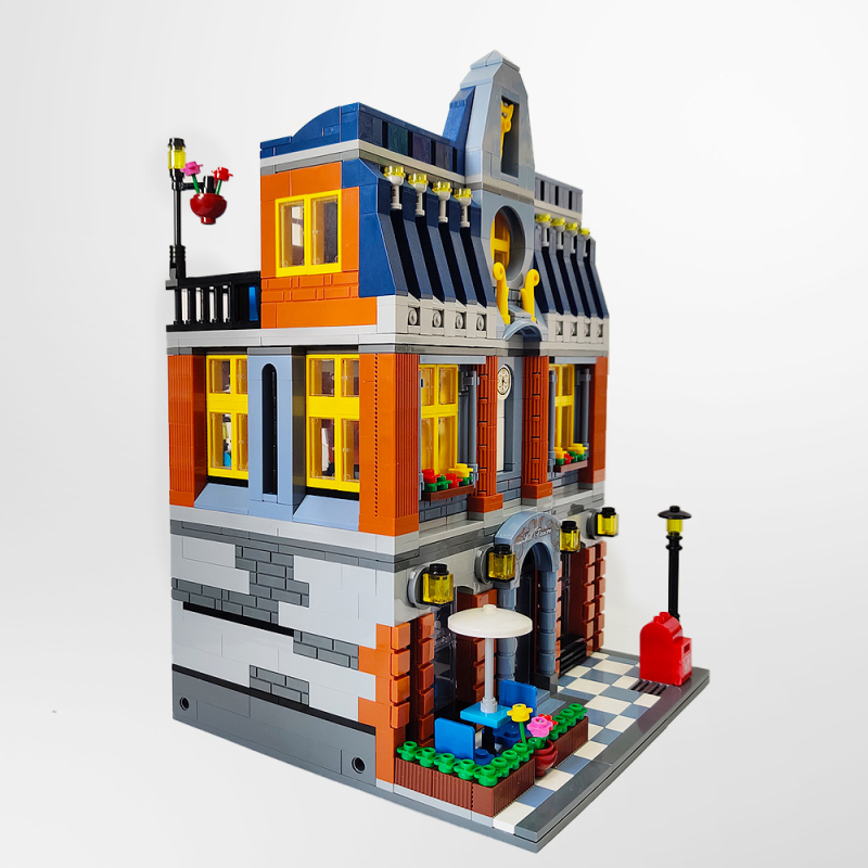 【Clearance Stock】ZHEGAO QL0935 Creator MOC Street View Series Hill Tavern  From China