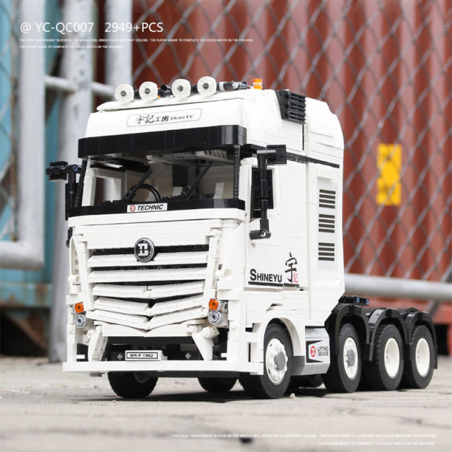 YC-QC007 Technic 1:10 Motor Fully RC Benz ACTROS 4163 Car Building Blocks 2949pcs Bricks Toys From China Delivery.