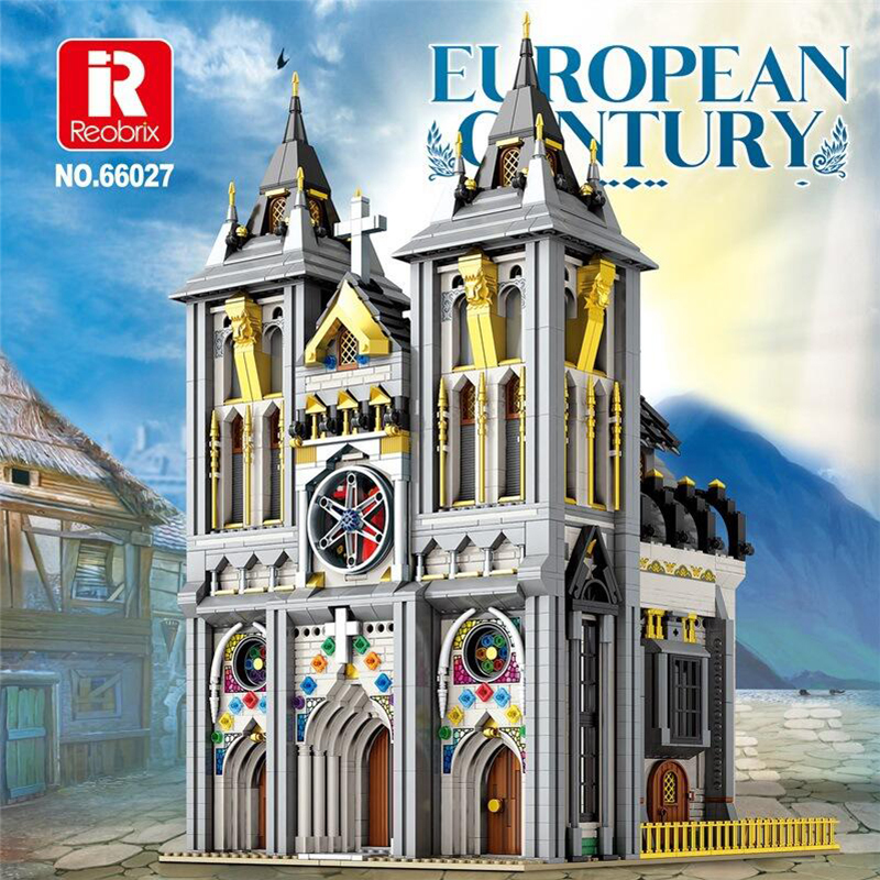 Reobrix 66027 Modular Buildings European Centur Churches Building Blocks 3468pcs Bricks Toys From China Delivery.