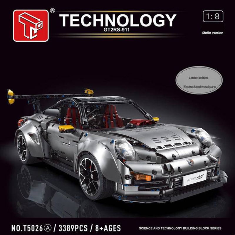 TAIGAOLE T5026A Technic 1:8 911 GT2 RS Sports Car Building Blocks 3389pcs Bricks Toys From China Delivery.