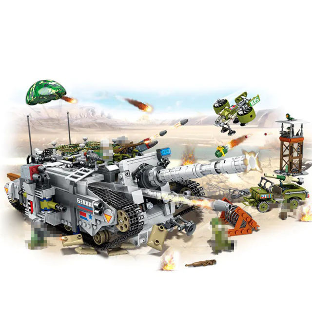 PANLOS 631008 Military Series Justice Action Tiger Hunting Heavy Tank Children's Puzzle Assembled Building Block Toys Ship From China