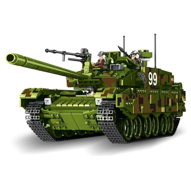 PANLOS 632002 Military Series 99 Type Main Battle Tank Children Assembled Puzzle Building Block 1339pcs Bricks Toys From China
