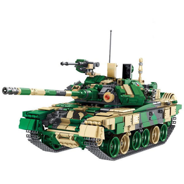 PANLOS 632005 Military Series T-90 Main Battle Tank Children's Puzzle Assembled Building Block Toys From China