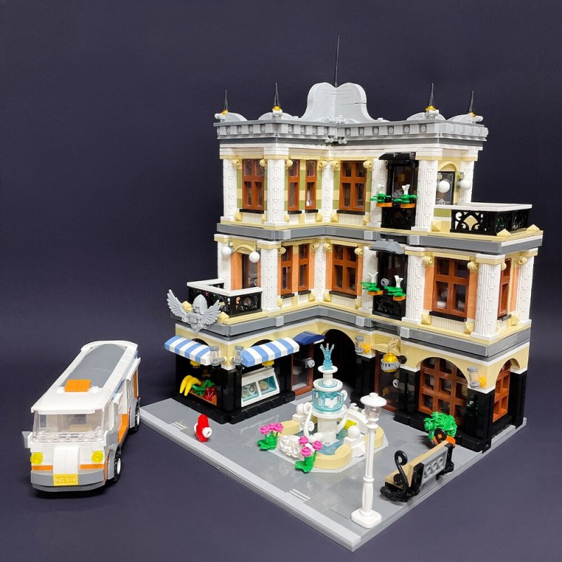 {Pre-sale available on 26th Sep.}JIESTAR 89113 Modular Buildings The Fountain Square Building Blocks 3420pcs Bricks Toys From Europe 3-7 Days Delivery.