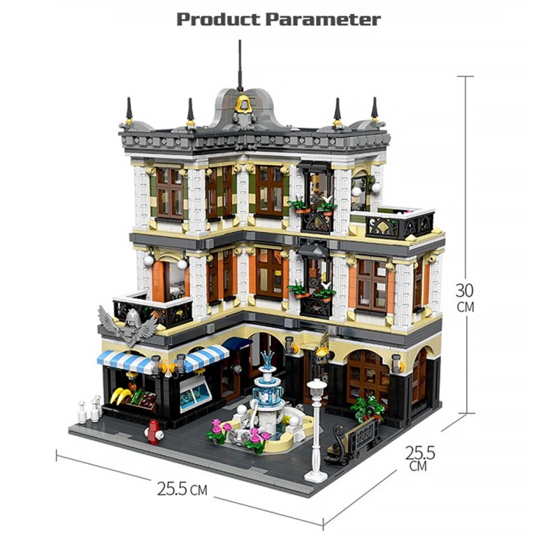 {Pre-sale available on 26th Sep.}JIESTAR 89113 Modular Buildings The Fountain Square Building Blocks 3420pcs Bricks Toys From Europe 3-7 Days Delivery.