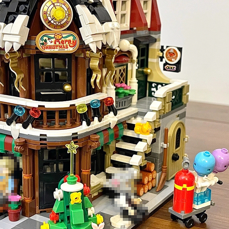 LOZ 1054  Modular Buildings Christmas Coffee House Building Blocks 2506pcs Bricks Toys From China Delivery.