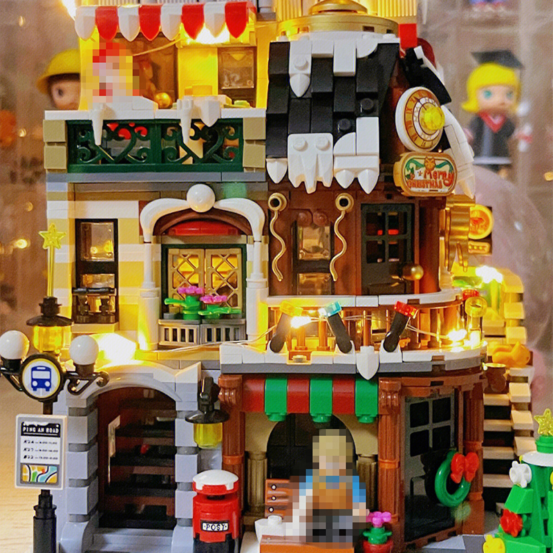 LOZ 1054  Modular Buildings Christmas Coffee House Building Blocks 2506pcs Bricks Toys From China Delivery.