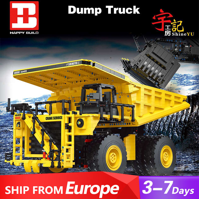 {Pre-sale available on 20th Sep.}YC22005 Technic 1:37 Motor Shine YU Dump Truck Car Building Blocks 3565pcs Bricks From Europe Delivery.