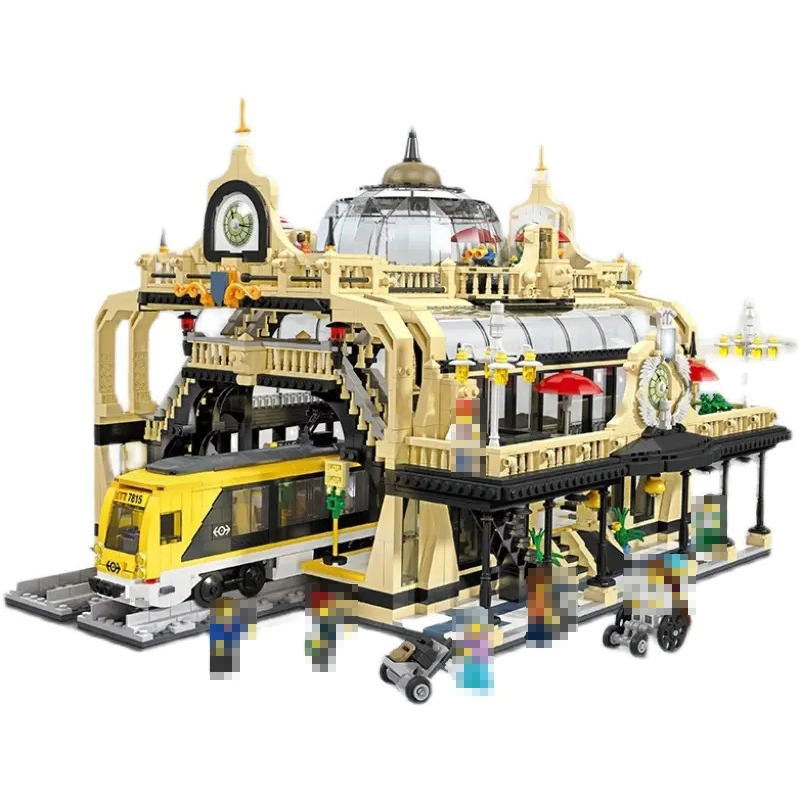 JIESTAR 89104 City Street European Railway Station building blocks 3950pcs Toys For Gift from China