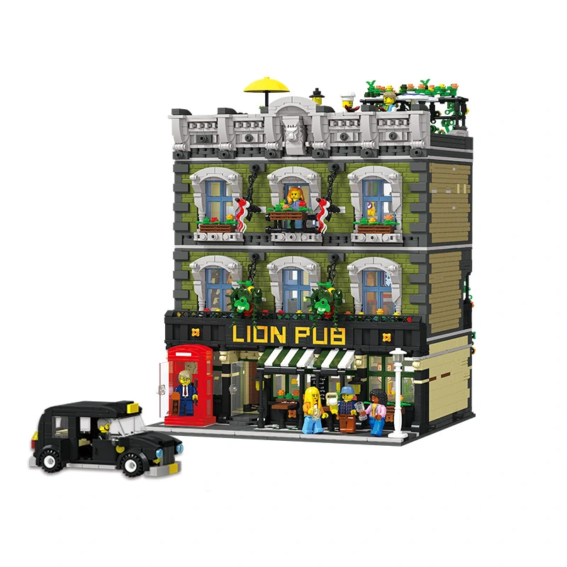 JIESTAR 89107 City Street Lion Pub building blocks 1126pcs bricks Toys For Gift from China