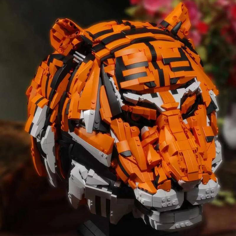 QIZHILE E0300 Creator Expert Tiger Head Building Blocks 3000+pcs Bricks Toys From China Delivery.