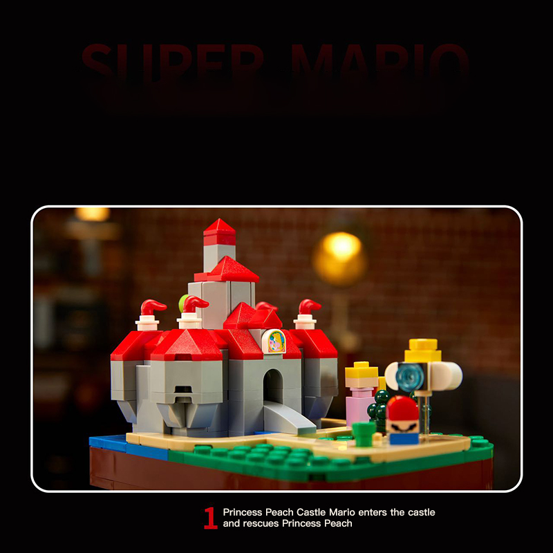 Custom 73196 Movie & Game Red Super Mario 64 Question Mark Block Building Blocks 2064pcs Bricks Toys from China Delivery.