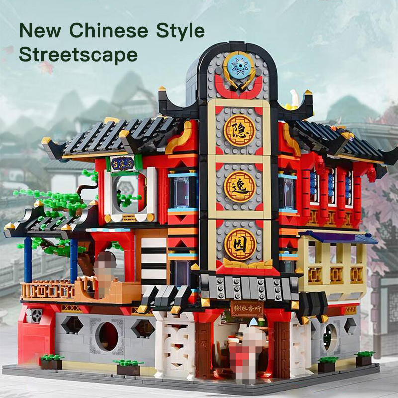 Keeppley K18003 Creator Expert New Chinese Style Streetscape Buildings Blocks 1962pcs Bricks Toys from China Delivery.