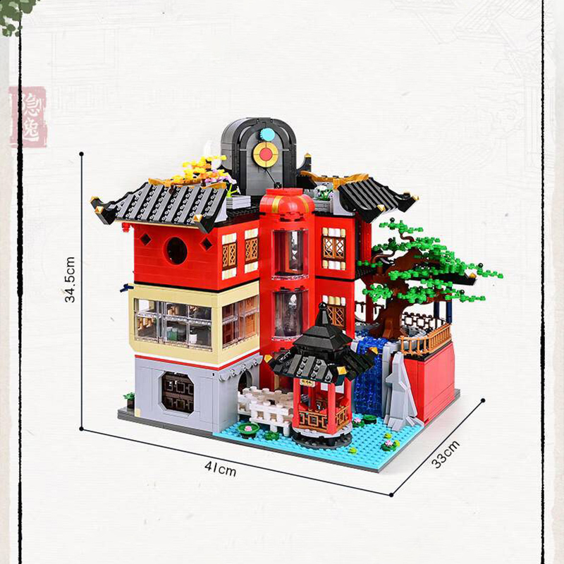 Keeppley K18003 Creator Expert New Chinese Style Streetscape Buildings Blocks 1962pcs Bricks Toys from China Delivery.