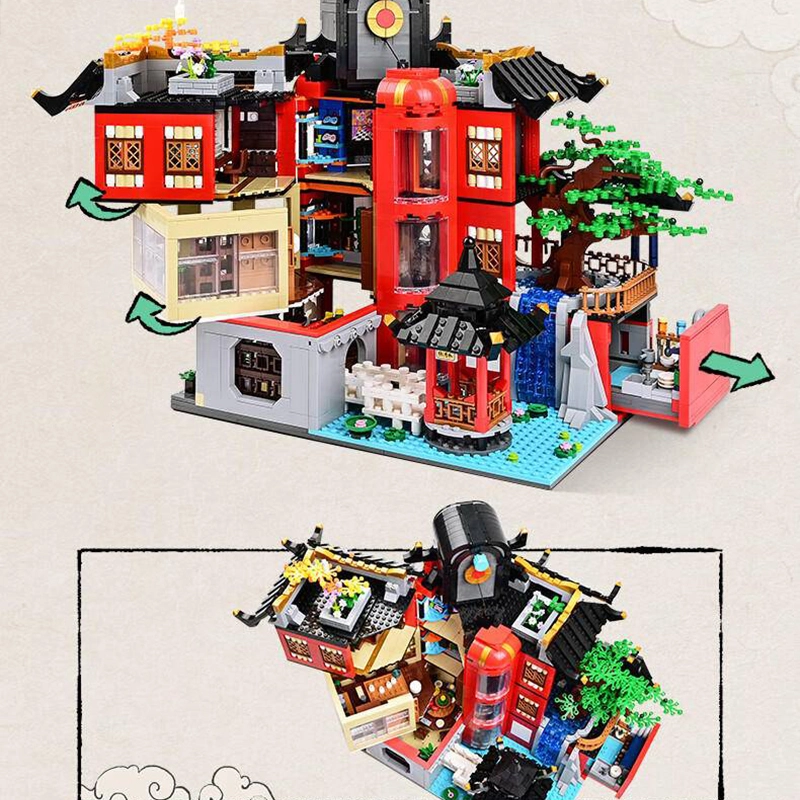 Keeppley K18003 Creator Expert New Chinese Style Streetscape Buildings Blocks 1962pcs Bricks Toys from China Delivery.