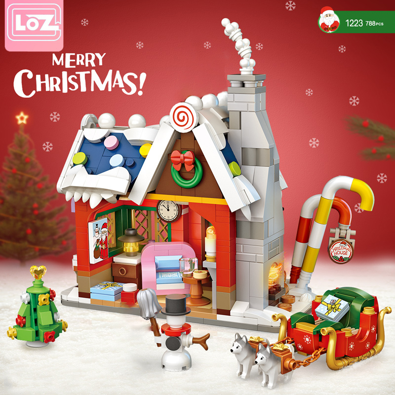 LOZ1223 Creator Merry Christmas House Building Blocks 788pcs Bricks Toys Gift from China Delivery.