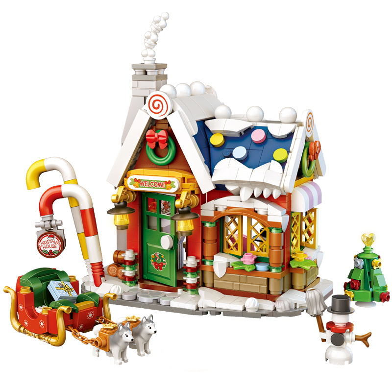 LOZ1223 Creator Merry Christmas House Building Blocks 788pcs Bricks Toys Gift from China Delivery.